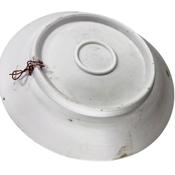 Jasperware Green White Lady Cameo Plate 6" Silhouette Bonnet Embossed Wall Hang - Picture 7 of 7